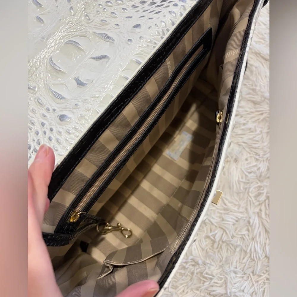 Brahmin Thea Halo Amado Crocodile & Snakeskin Embossed Leather - NWOT